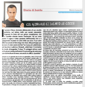 col giornale ci incarto le cozze